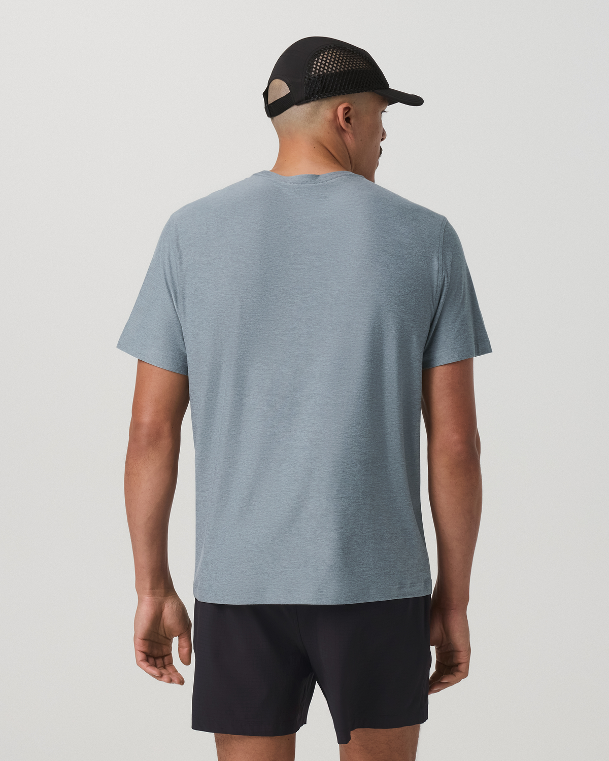 Short Sleeve Strato Pocket Tee-Relaxed Fit Dusty Blue Heather - Image 3