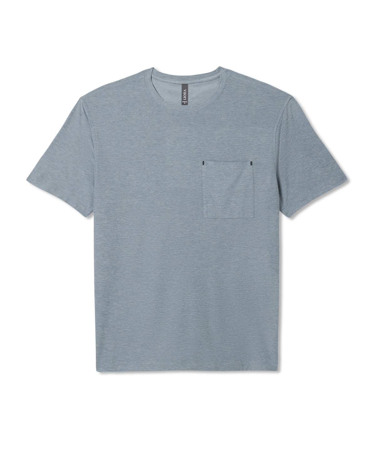 Short Sleeve Strato Pocket Tee-Relaxed Fit Dusty Blue Heather - Image 6
