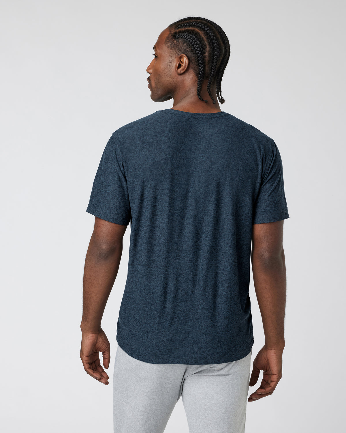 Strato Tech Tee Men's Navy Heather Blue Tee - Image 3