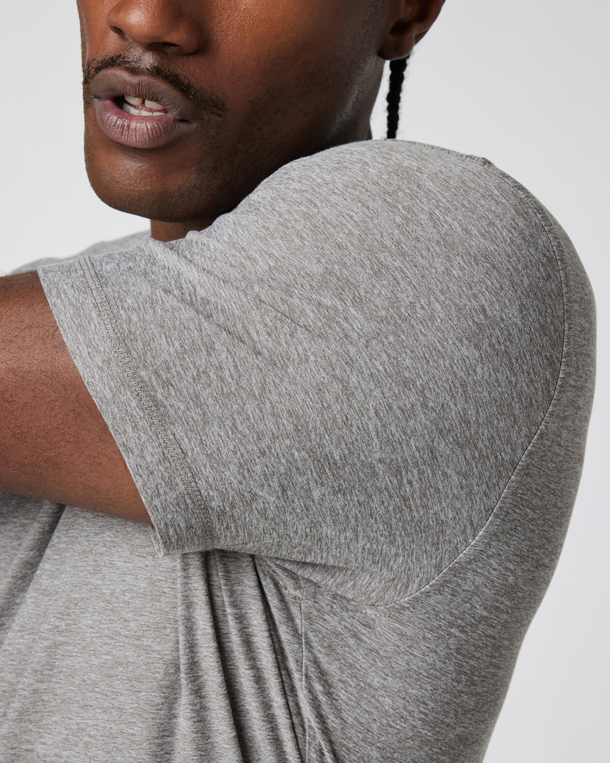 Strato Tech Tee Heather Grey Men's Tech Shirt - Image 2