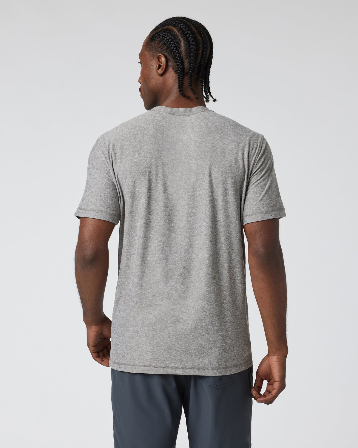 Strato Tech Tee Heather Grey Men's Tech Shirt - Image 3