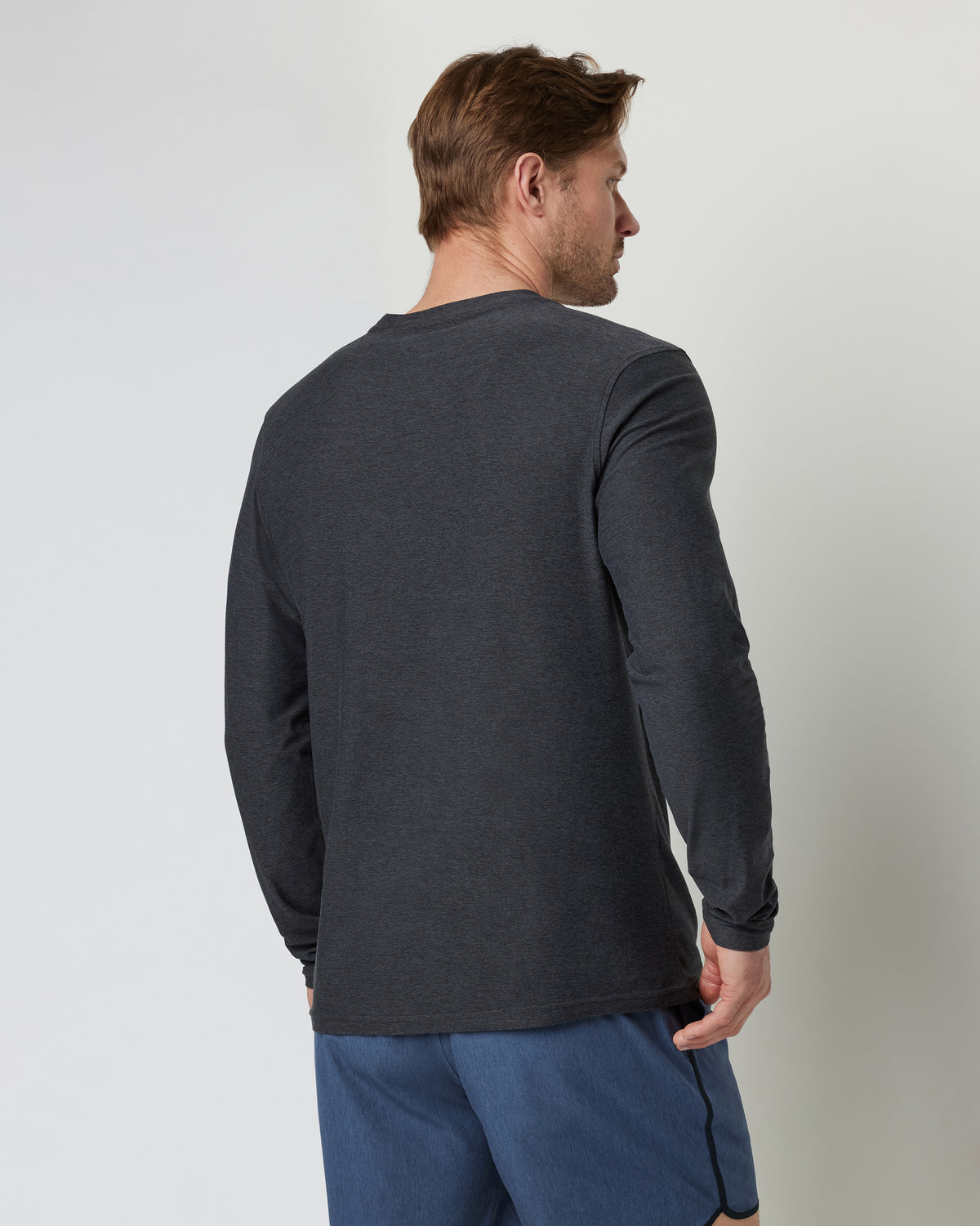 Long-Sleeve Strato Tech Tee Men's Charcoal Shirt - Image 2