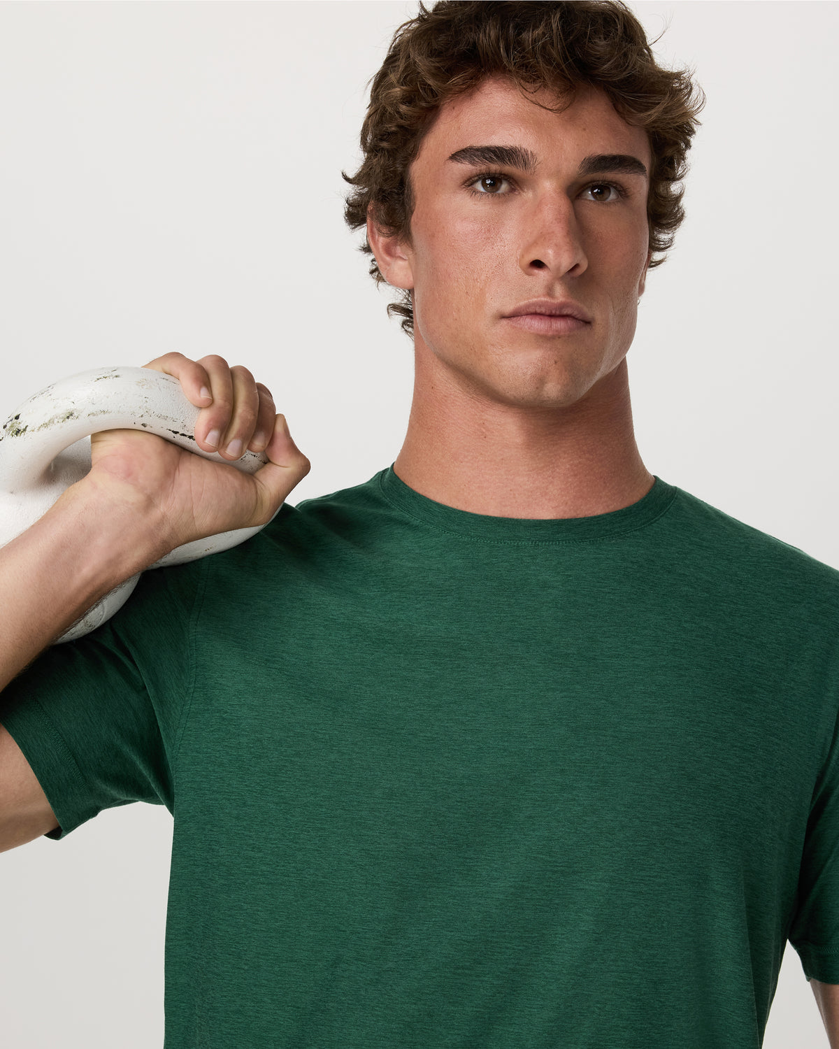 Strato Tech Tee Men's Viridian Heather Performance Shirt - Image 2