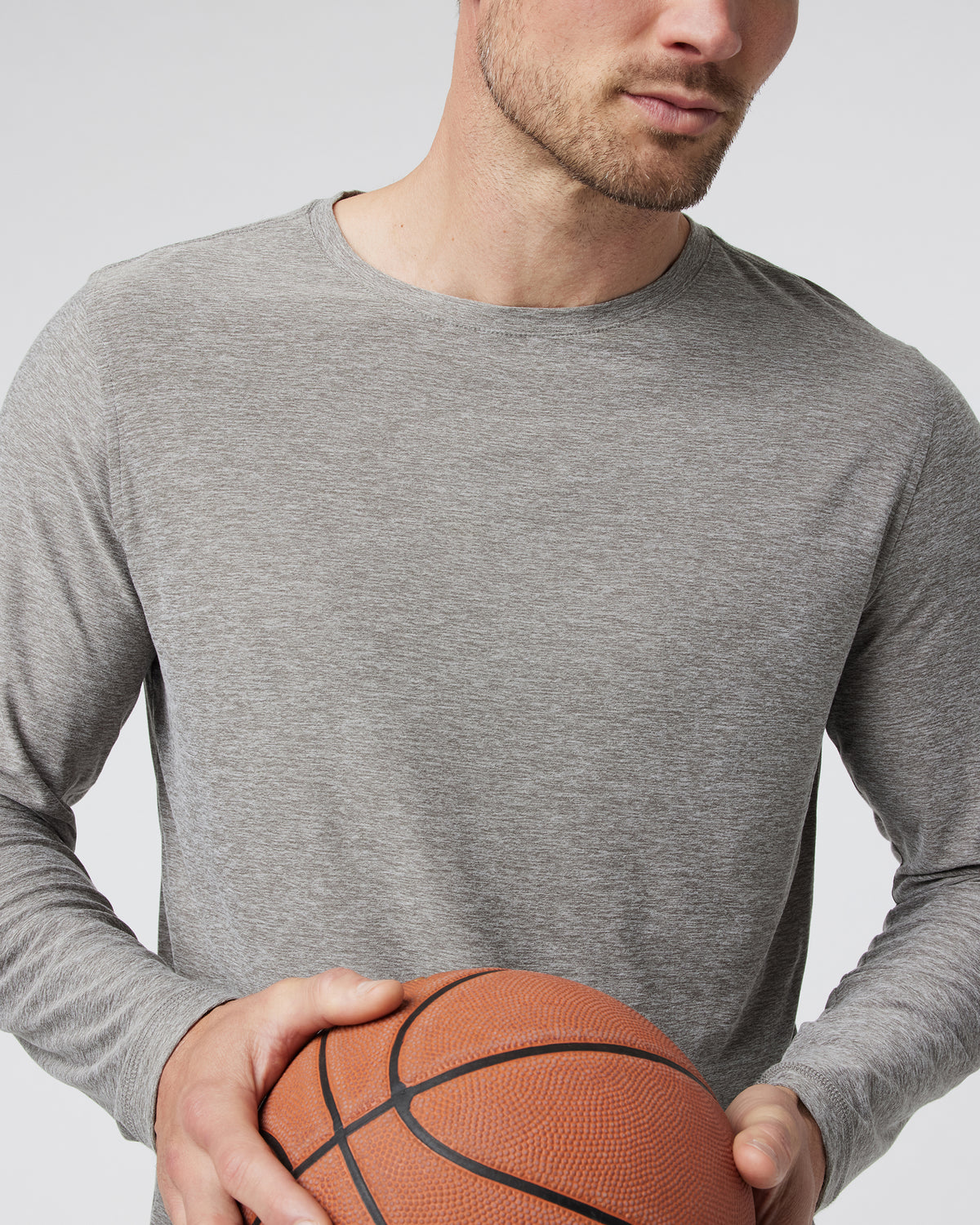 Long-Sleeve Strato Tech Tee Heather Grey Shirt