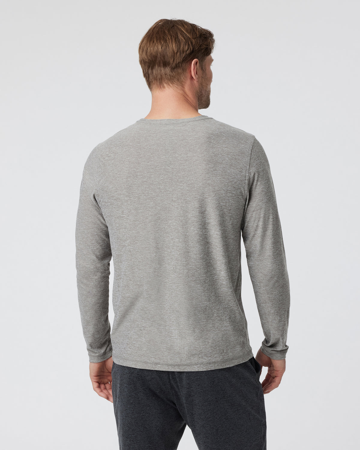 Long-Sleeve Strato Tech Tee Heather Grey Shirt - Image 3