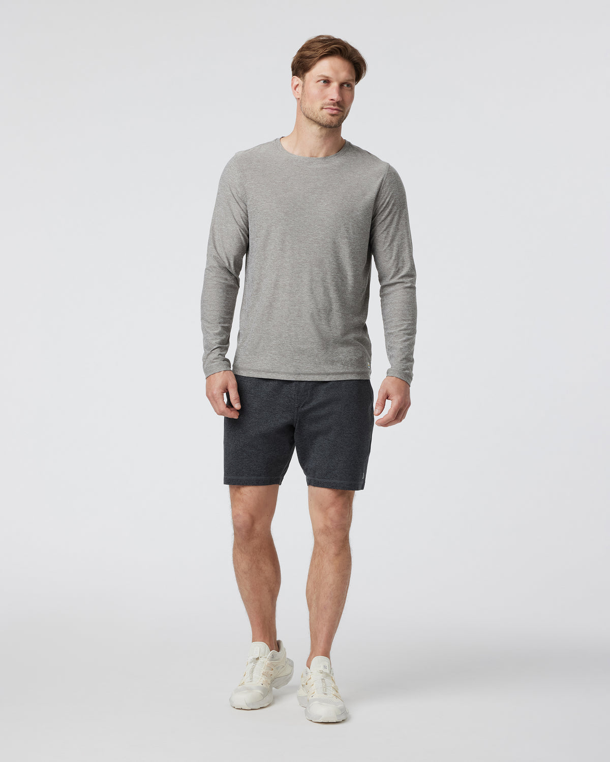 Long-Sleeve Strato Tech Tee Heather Grey Shirt - Image 5