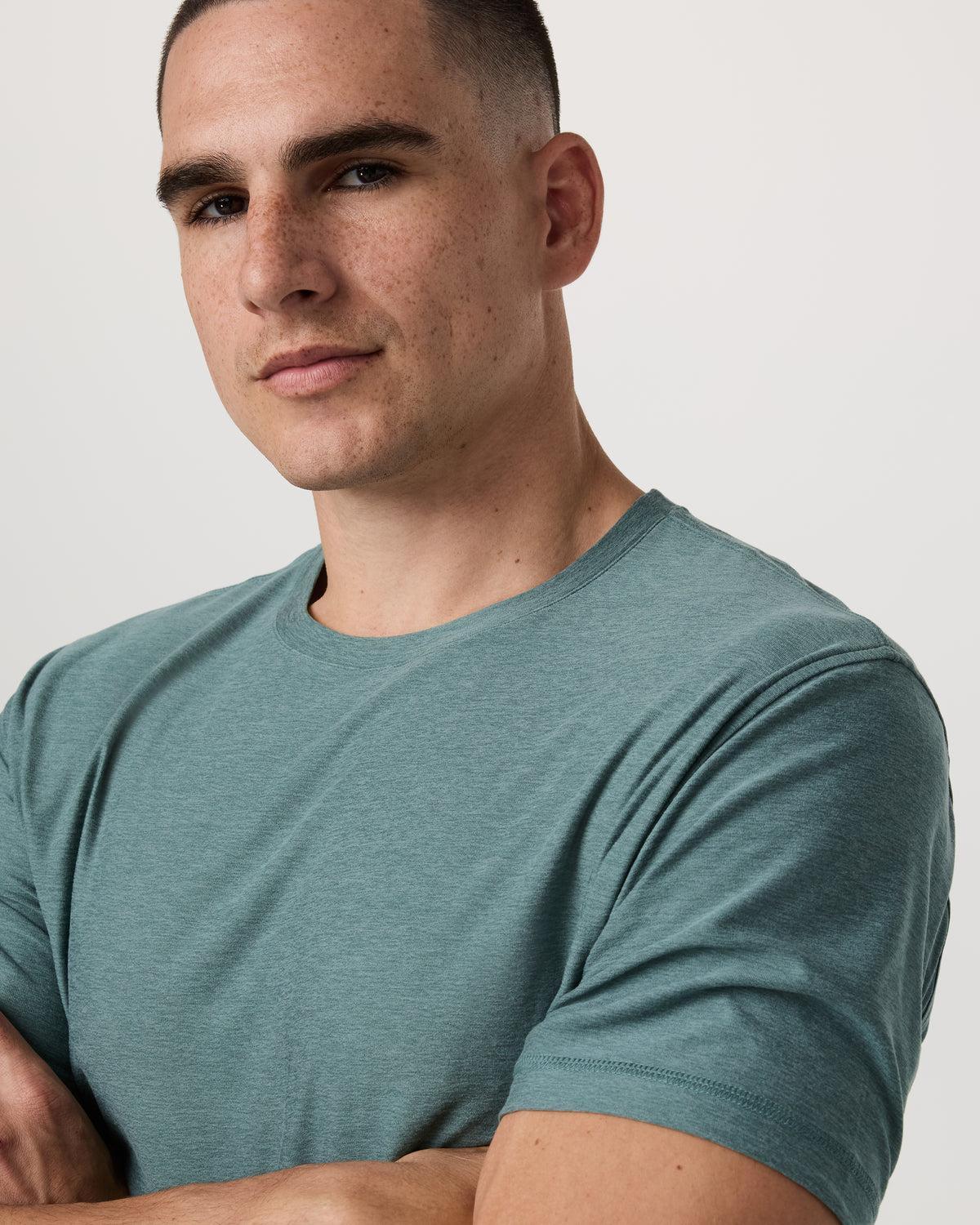 Strato Tech Tee Men's Bluegrass Heather T-Shirt - Image 2