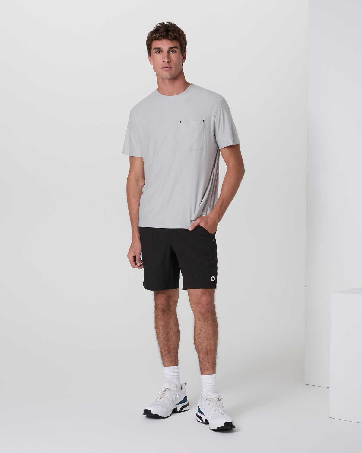 Short Sleeve Strato Pocket Tee - Relaxed Fit Platinum Heather - Image 4