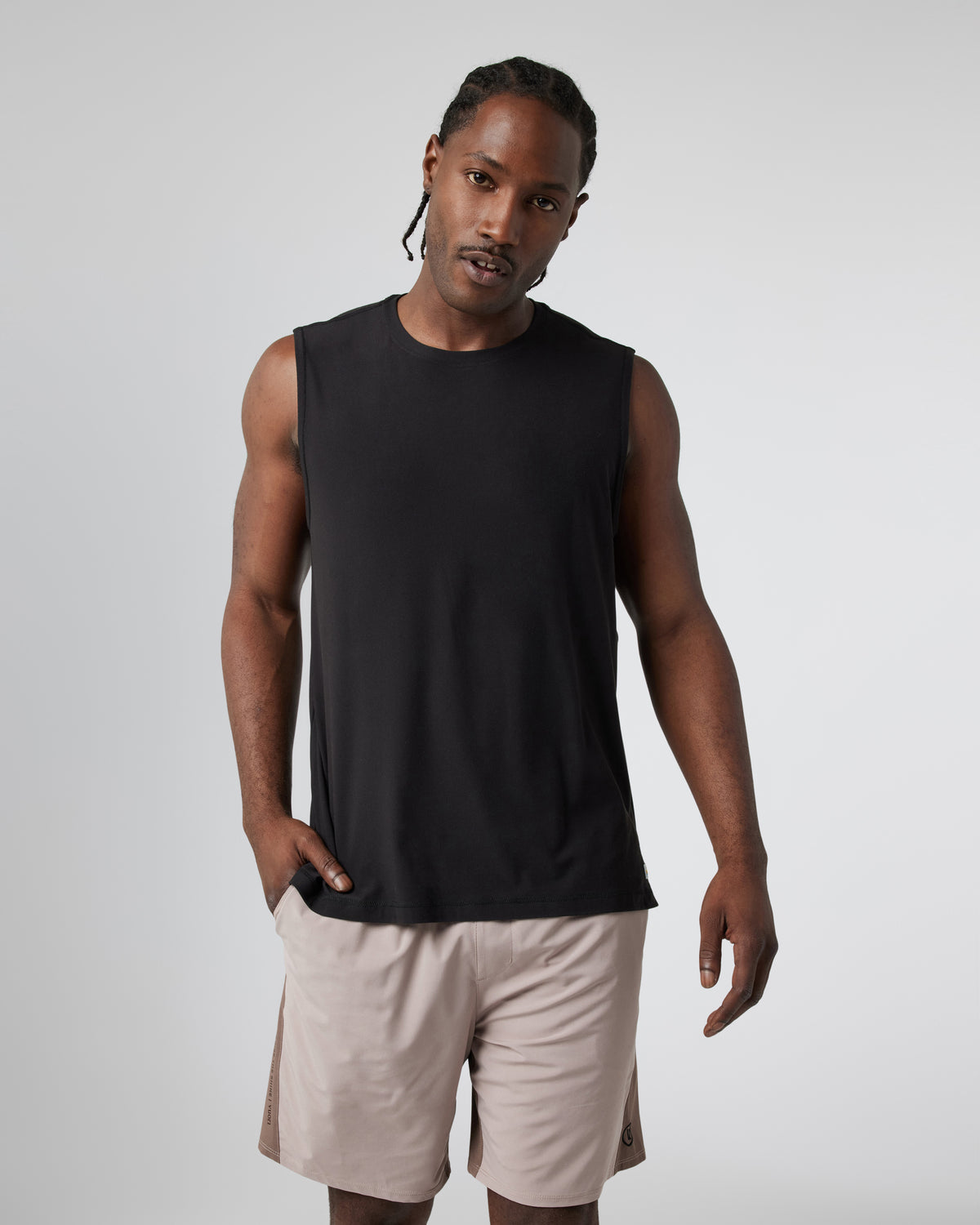 Strato Muscle Tee Men's Black Muscle Shirt - Image 2