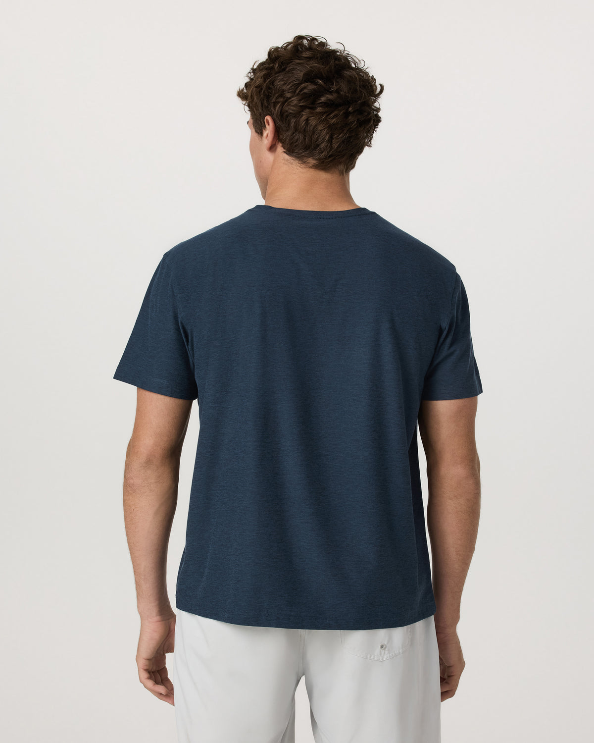 Men's Short Sleeve Strato Tee - Relaxed Fit Navy Heather - Image 2