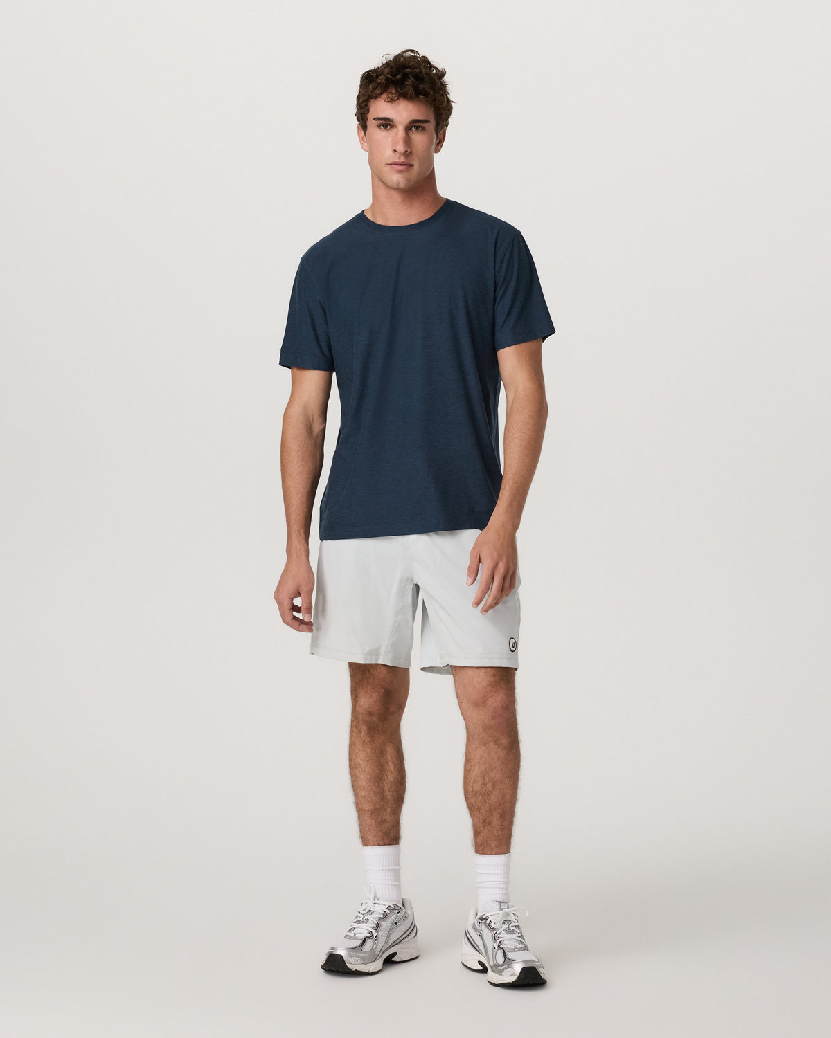 Men's Short Sleeve Strato Tee - Relaxed Fit Navy Heather - Image 4