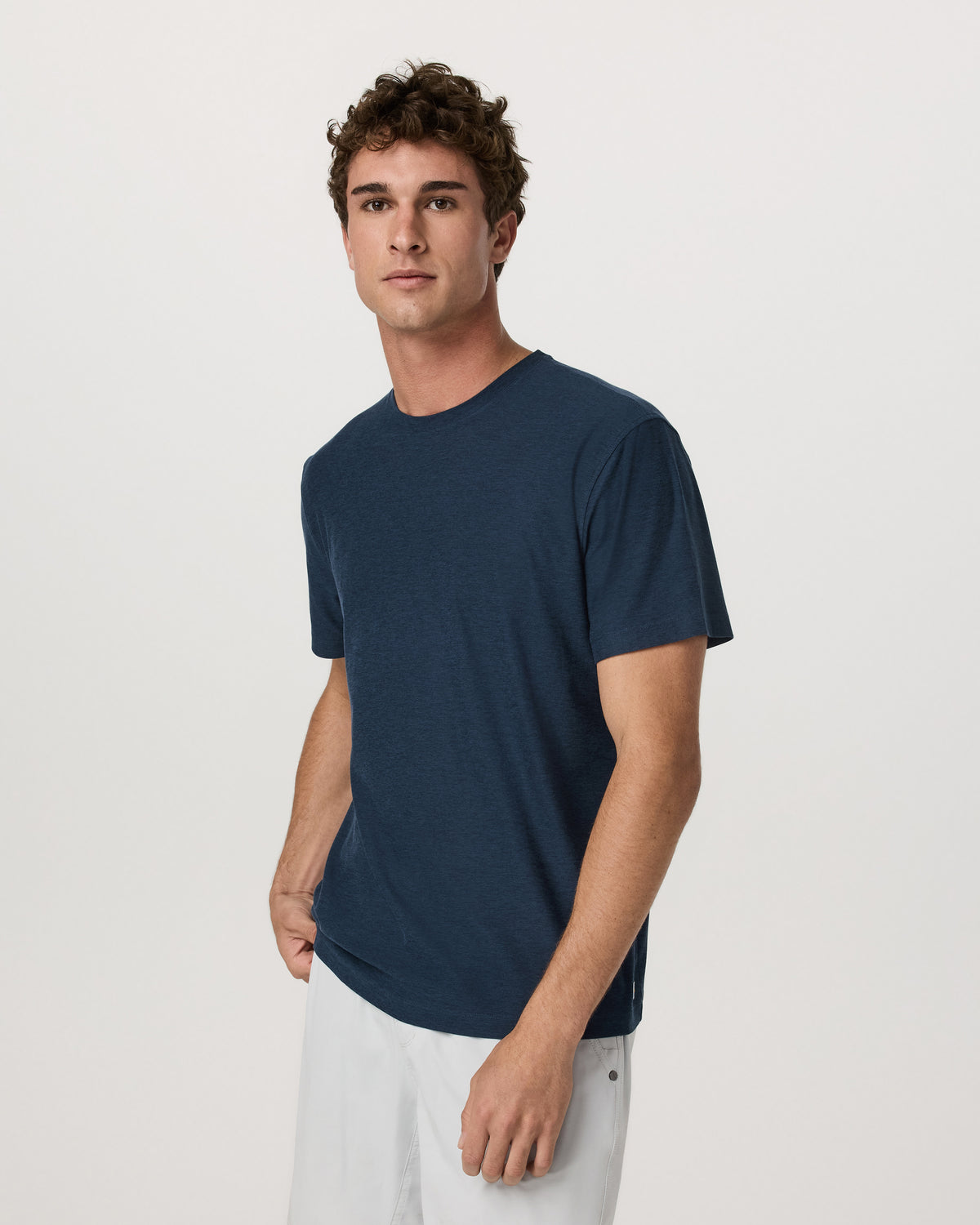 Men's Short Sleeve Strato Tee - Relaxed Fit Navy Heather - Image 5