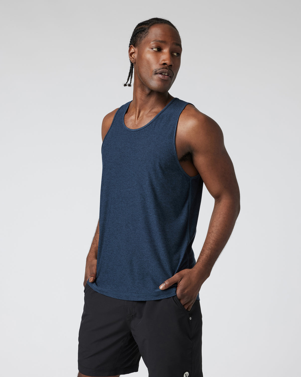 Strato Tech Tank Men's Navy Heather Tank Top