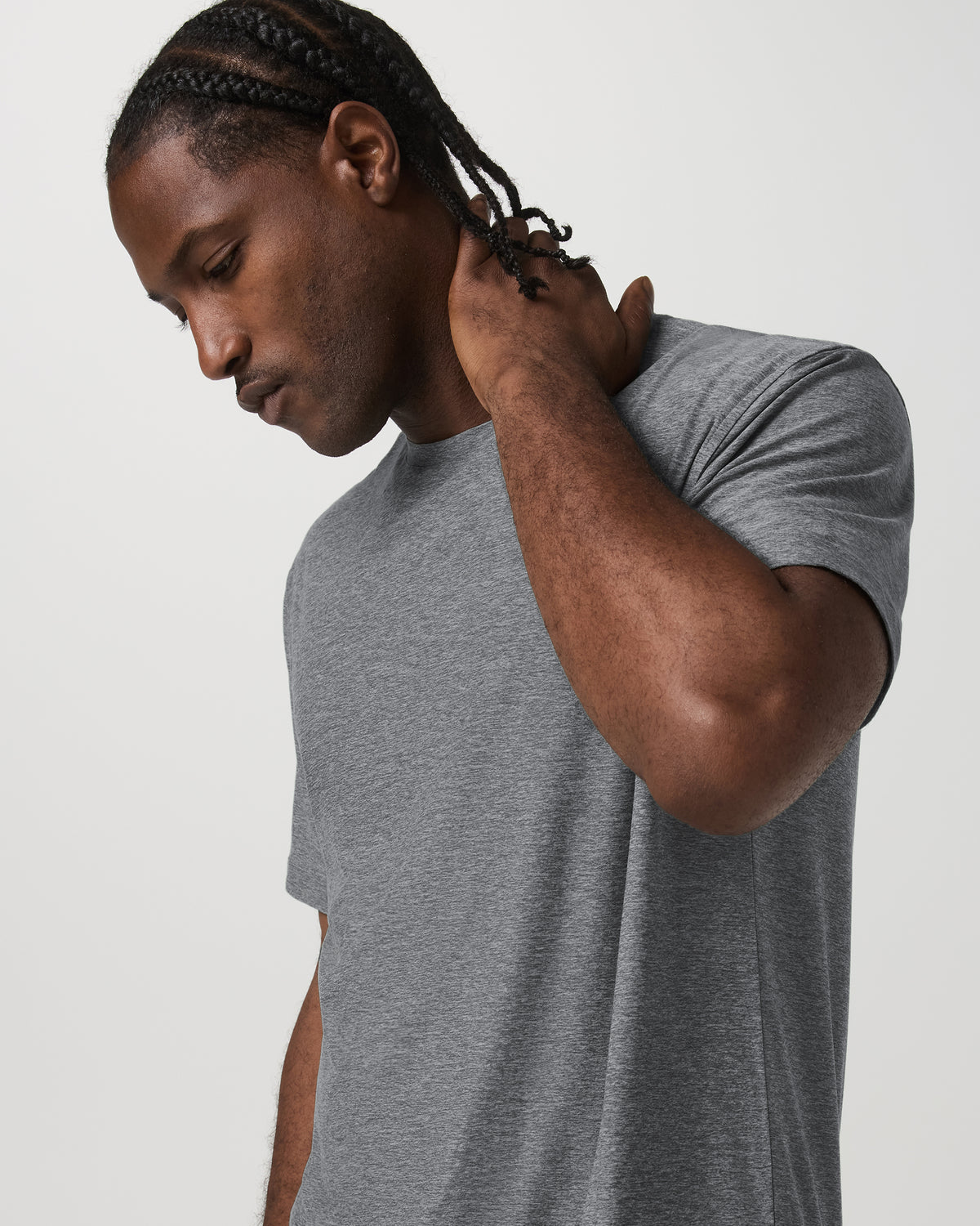 Short Sleeve Strato Tech Tee - Relaxed Fit Heather Grey - Image 2
