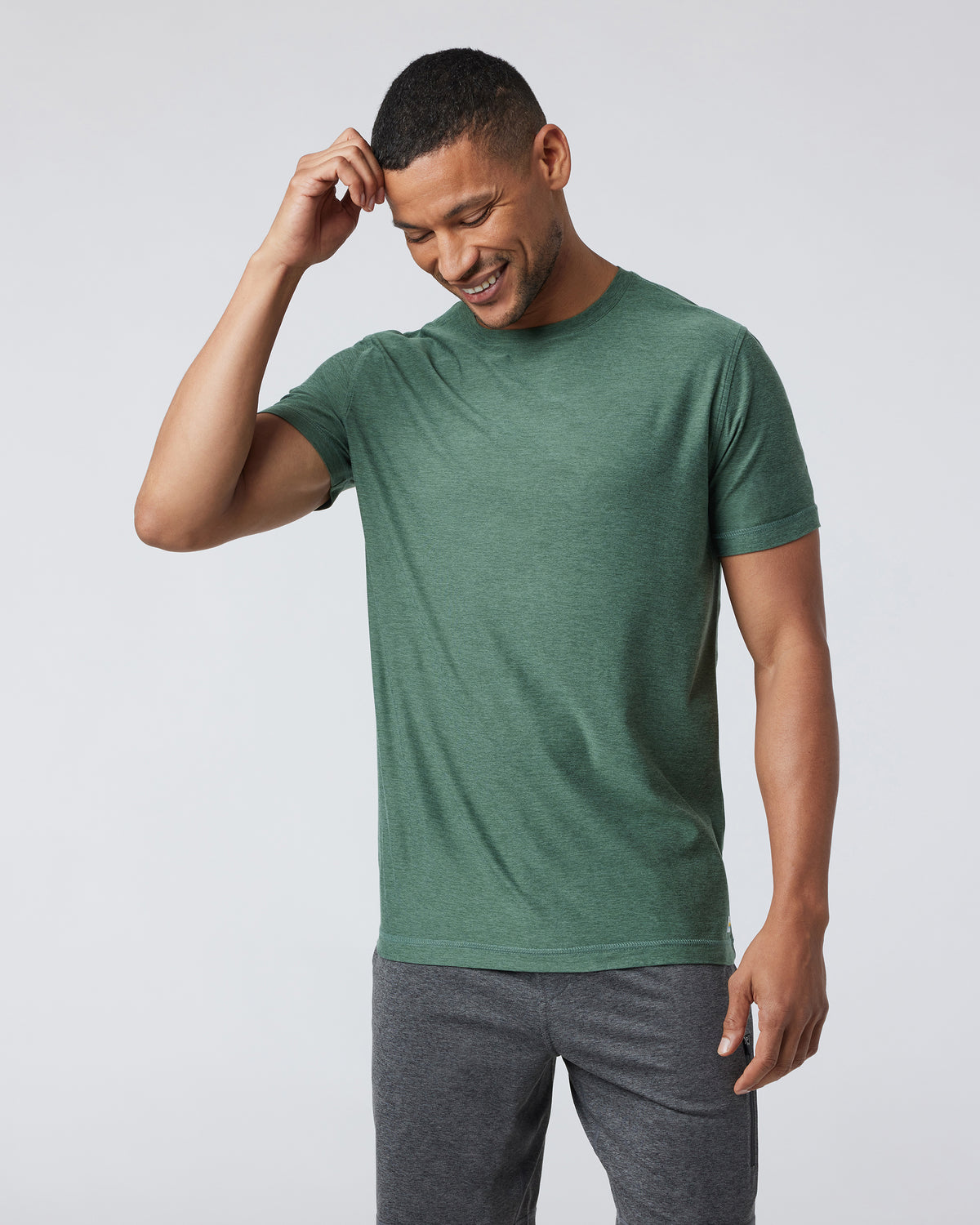 Strato Tech Tee Men's Sea Pine Heather Workout Shirt