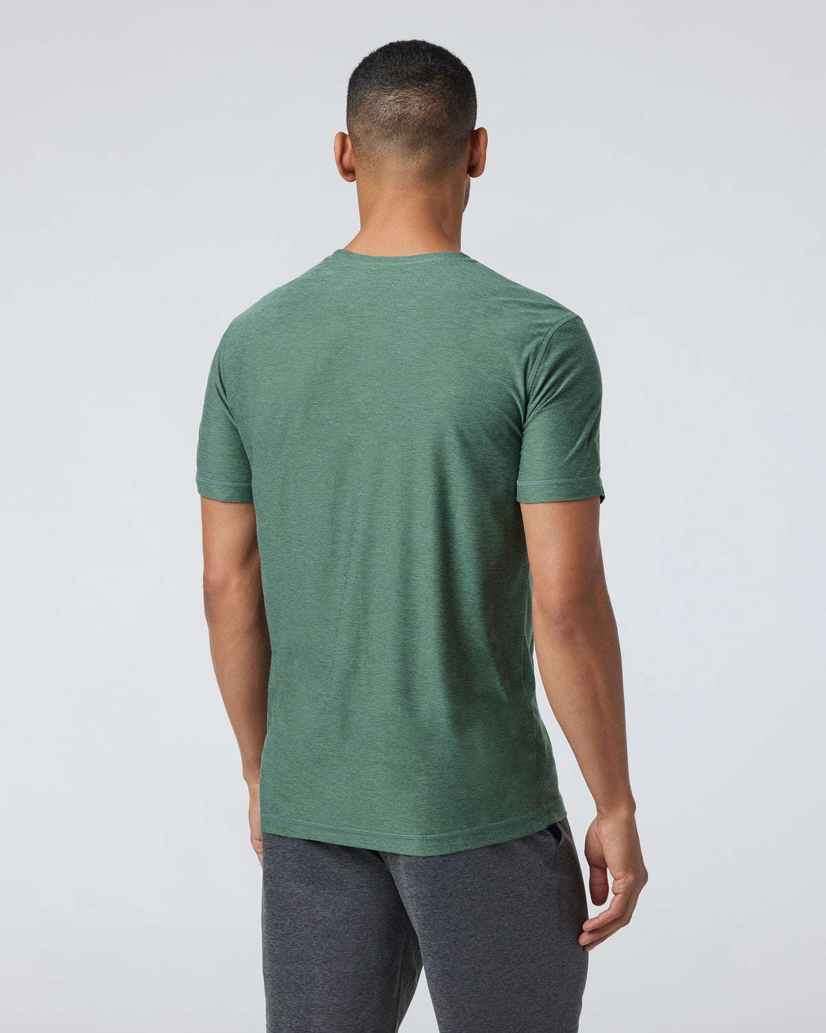 Strato Tech Tee Men's Sea Pine Heather Workout Shirt - Image 2