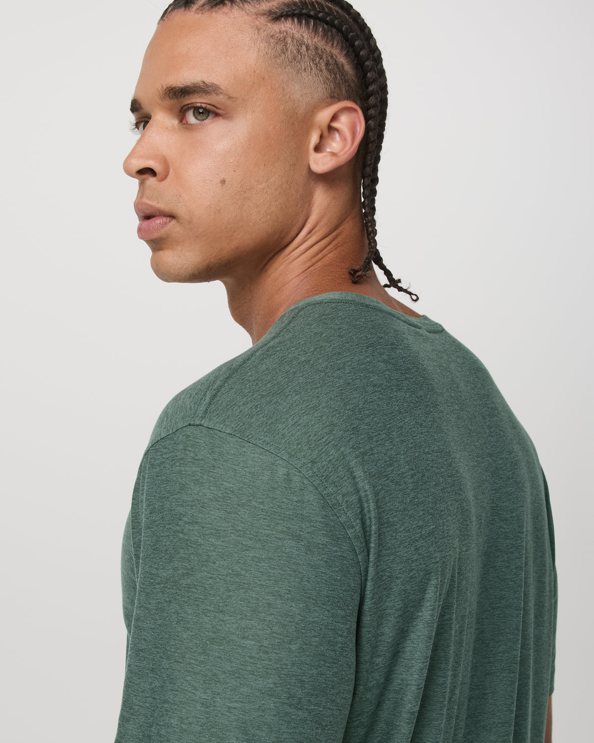Short Sleeve Strato Tech Tee-Relaxed Fit Agate Green Heather - Image 4