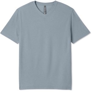 Strato Tech V-Neck Tee Men's Dusty Blue Heather Shirt