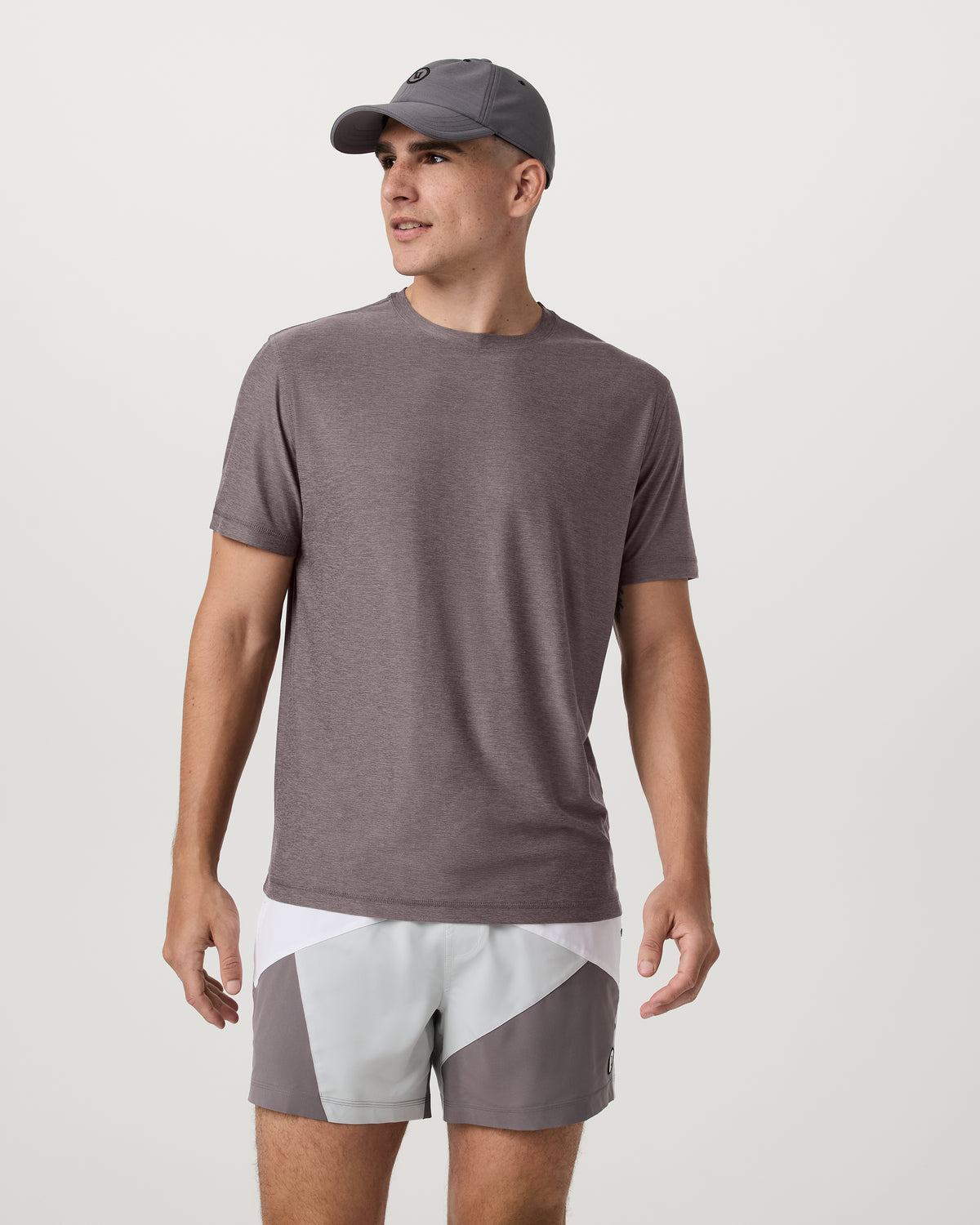 Strato Tech Tee Men's Huckleberry Heather T-Shirt - Image 3