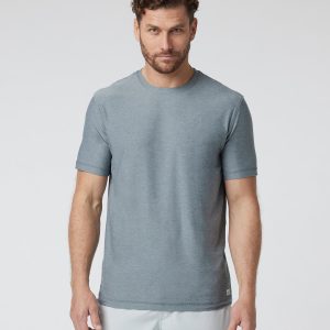 Strato Tech Tee Dusty Blue Heather Workout Shirt