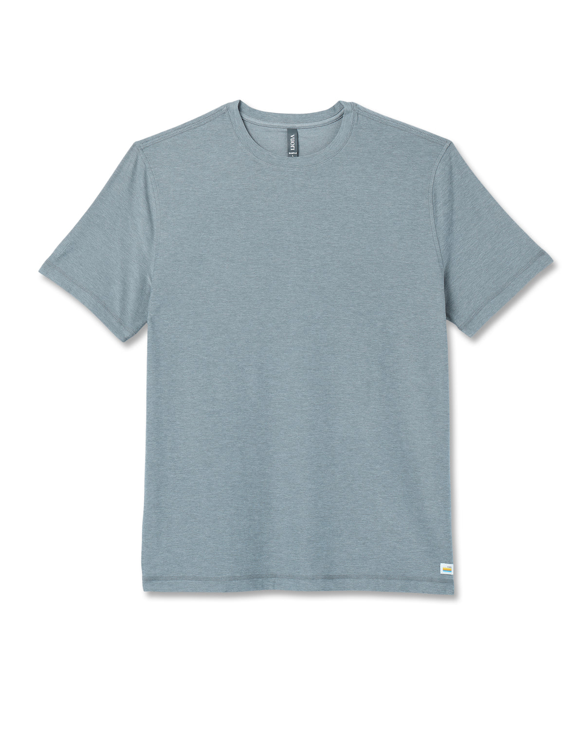Strato Tech Tee Dusty Blue Heather Workout Shirt - Image 4