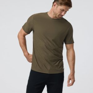 Strato Tech Tee Men's Moss Green Workout Shirt