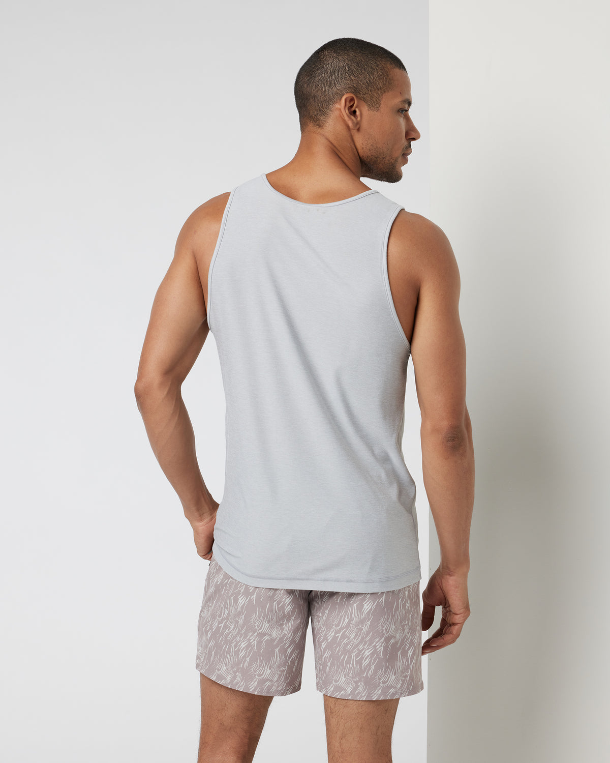 Strato Tech Tank Men's Platinum Heather Tank - Image 3