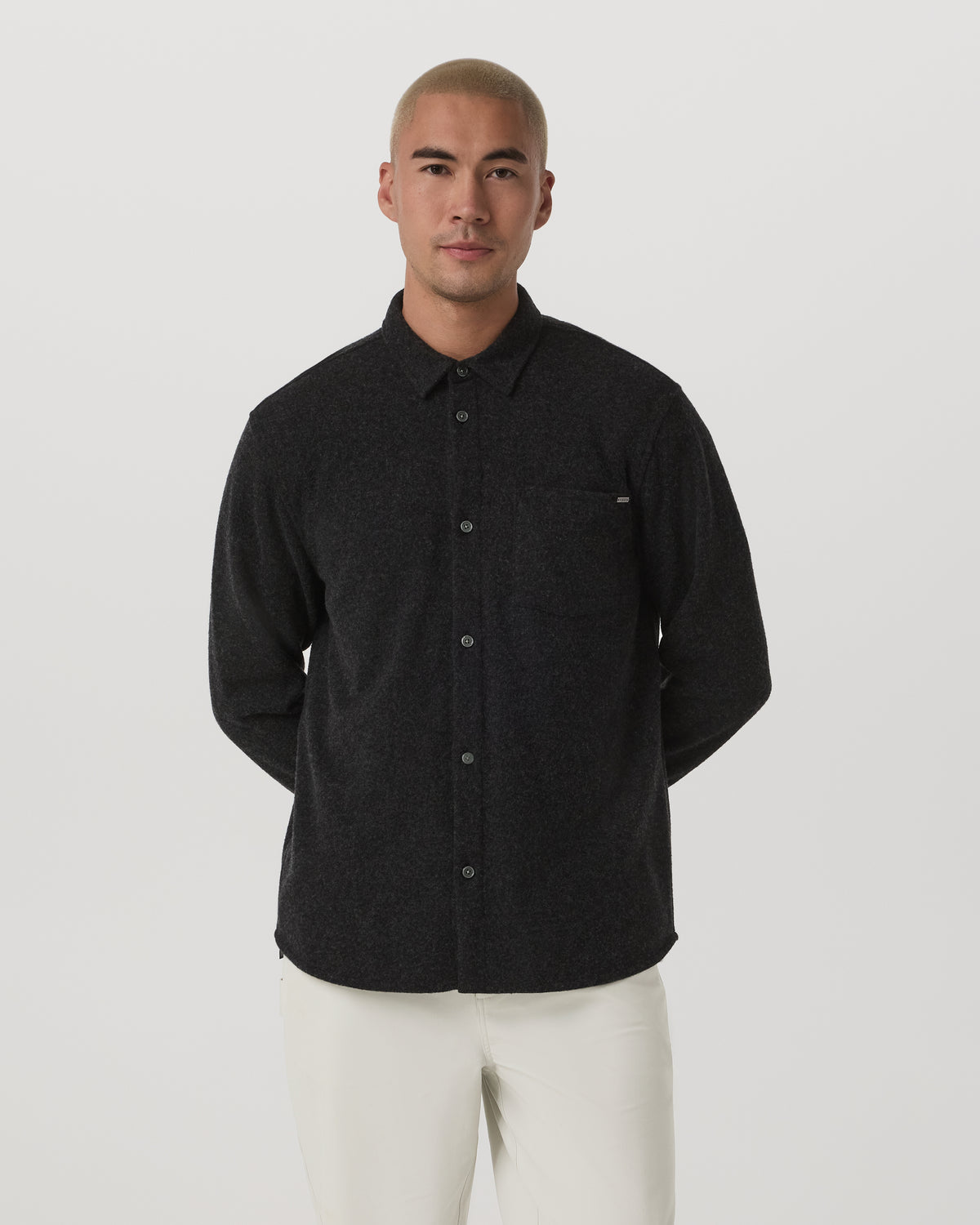 Long Sleeve Altitude Wool Shirt - Relaxed Volcanic Ash