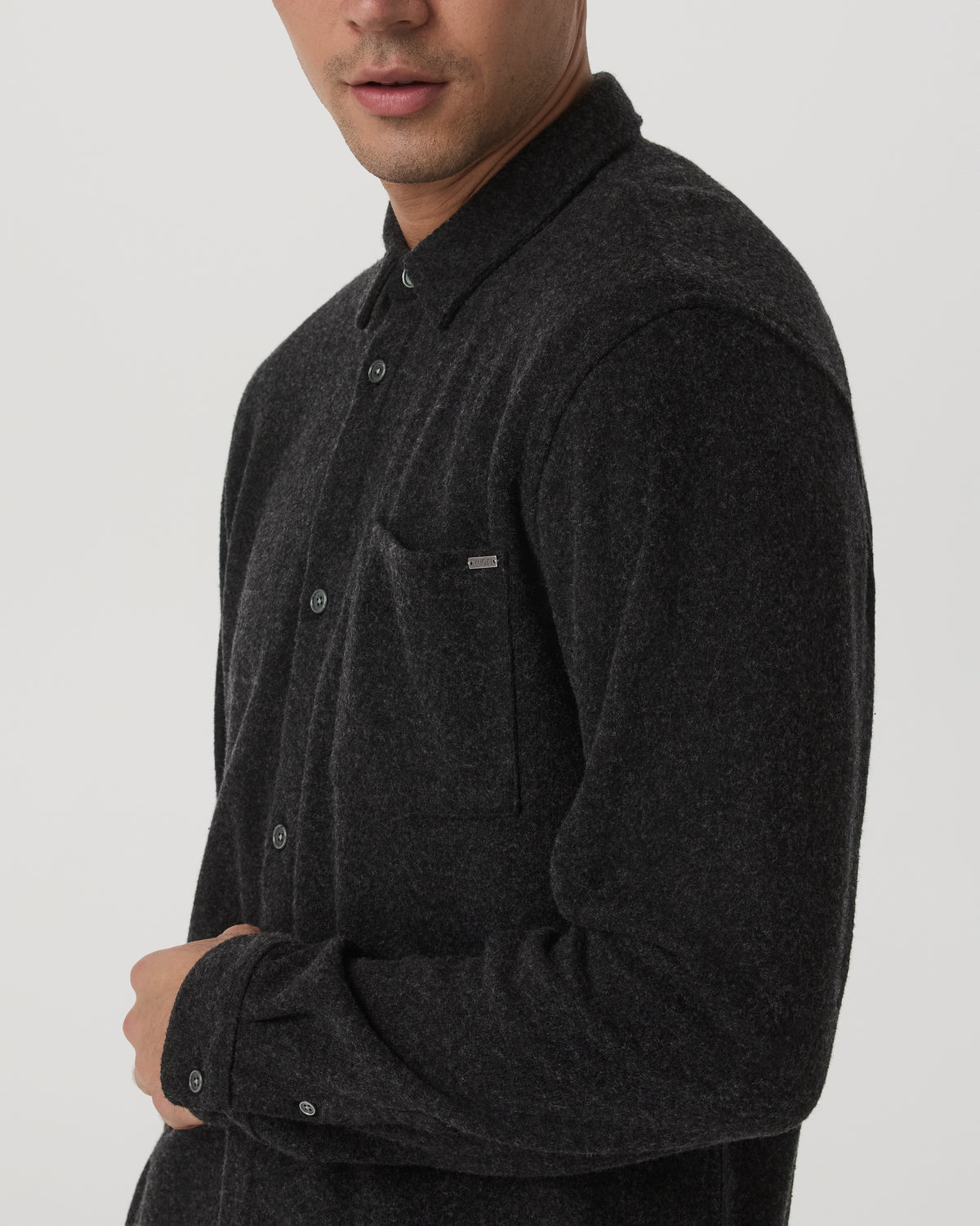Long Sleeve Altitude Wool Shirt - Relaxed Volcanic Ash - Image 2