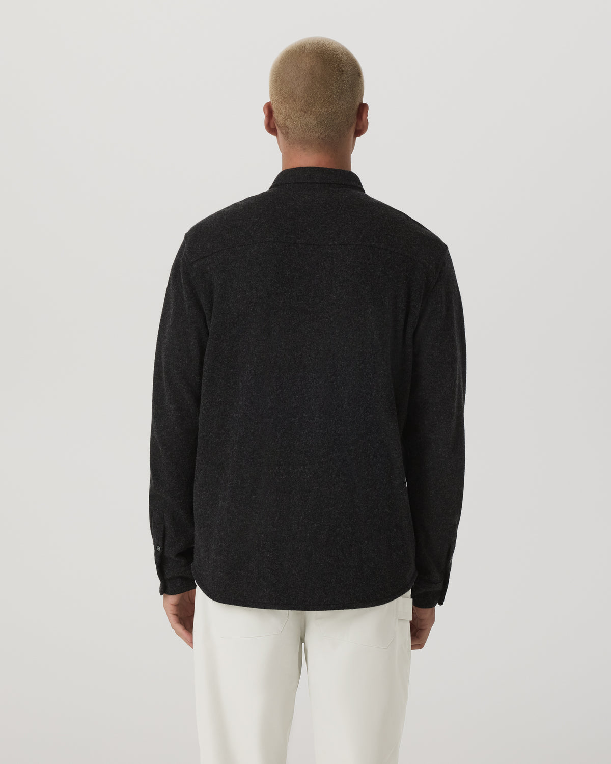Long Sleeve Altitude Wool Shirt - Relaxed Volcanic Ash - Image 3