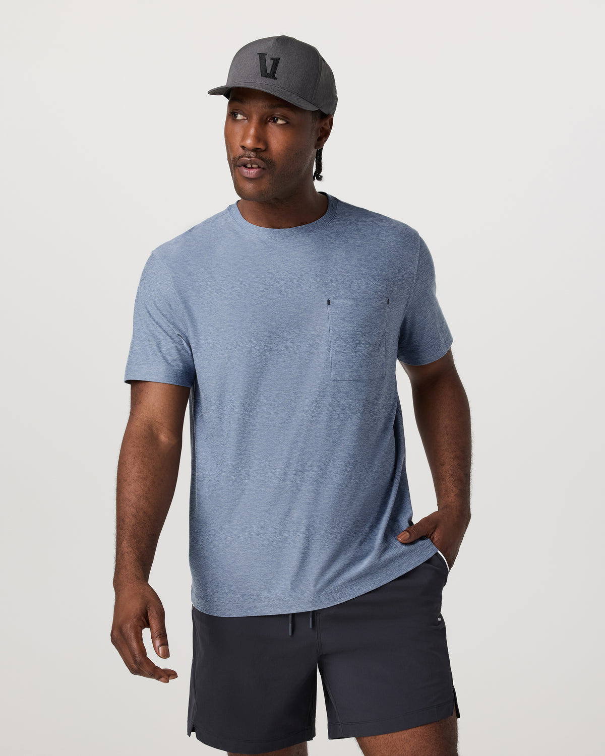 Men's Short Sleeve Strato Pocket Tee - Relaxed Chambray - Image 5