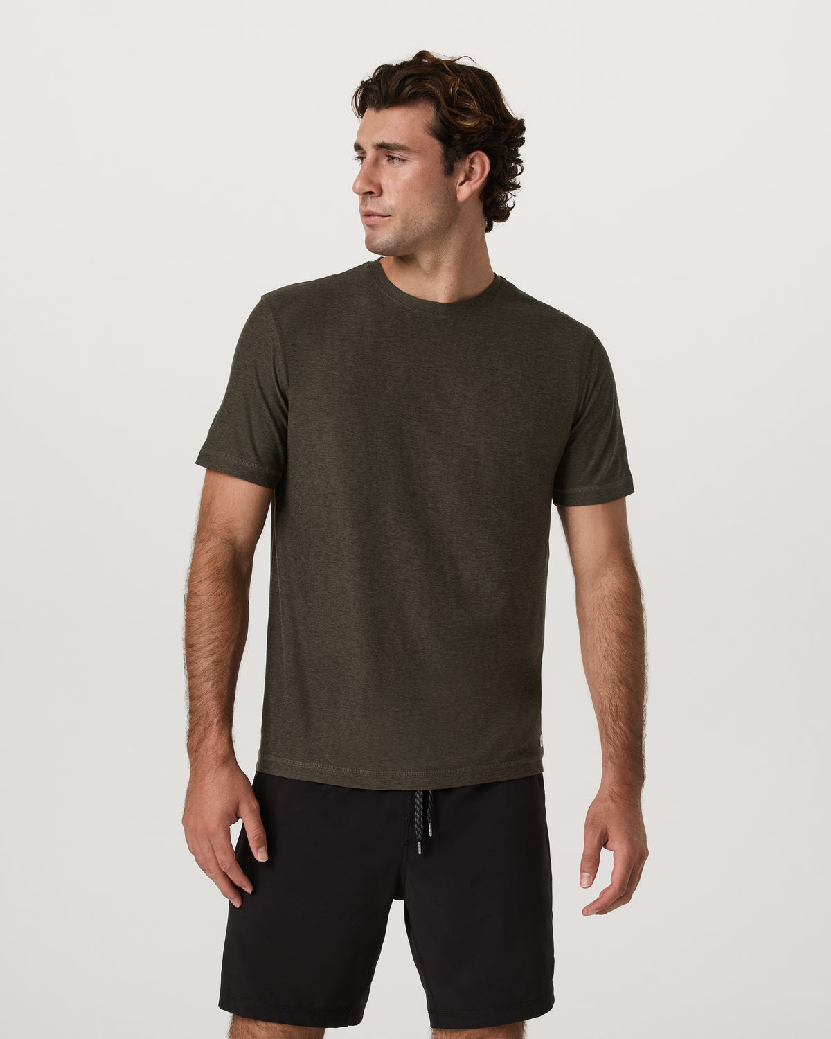 Strato Tech Tee Men's Dark Oregano Heather T-Shirt - Image 2