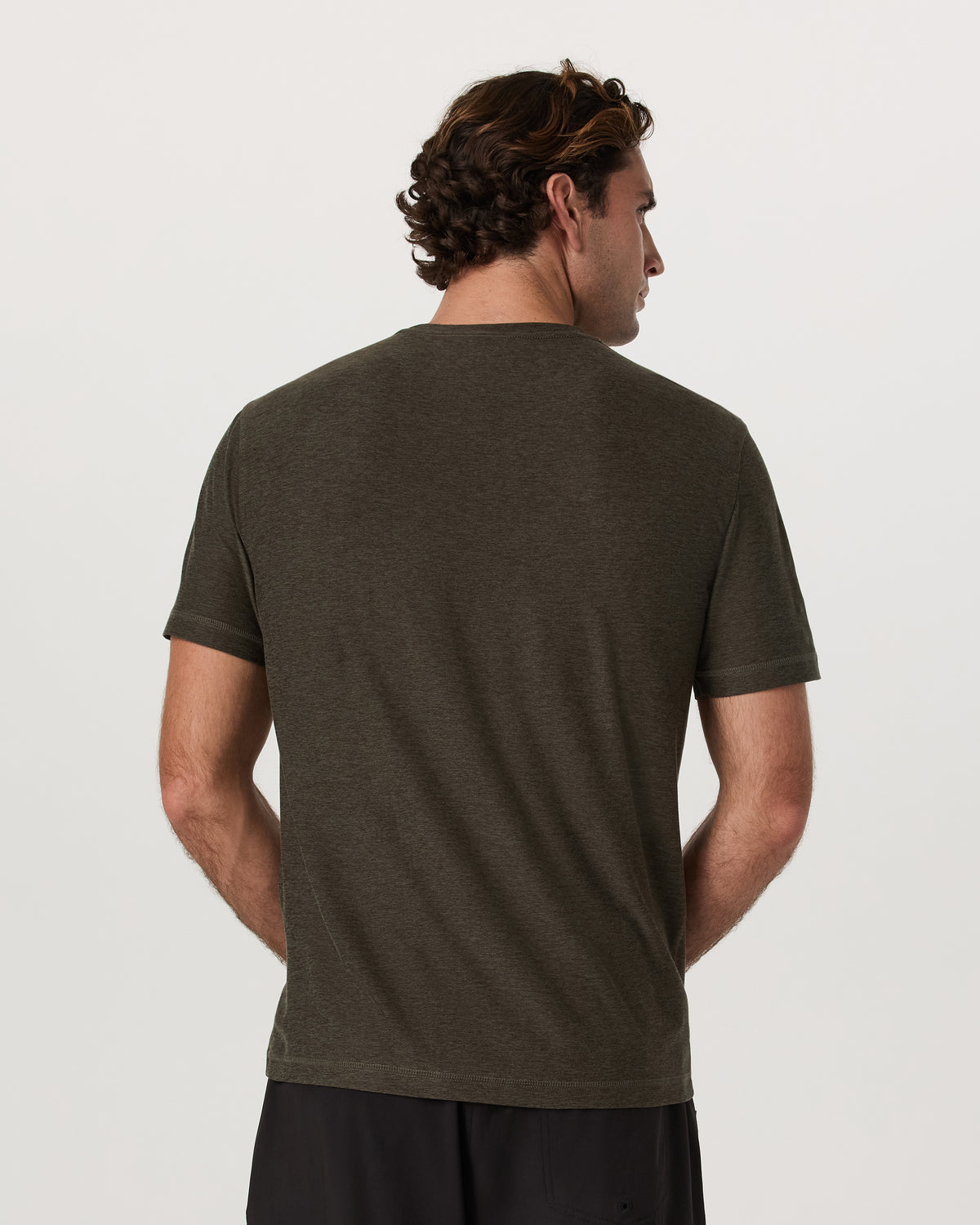 Strato Tech Tee Men's Dark Oregano Heather T-Shirt - Image 3