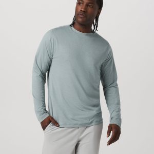 Long Sleeve Ponto Performance Tee Misty Blue Heather