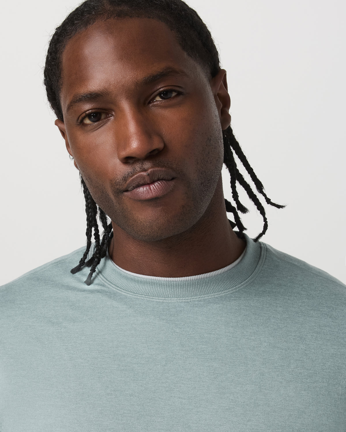 Long Sleeve Ponto Performance Tee Misty Blue Heather - Image 2