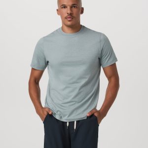 Short Sleeve Ponto Performance Tee Misty Blue Heather