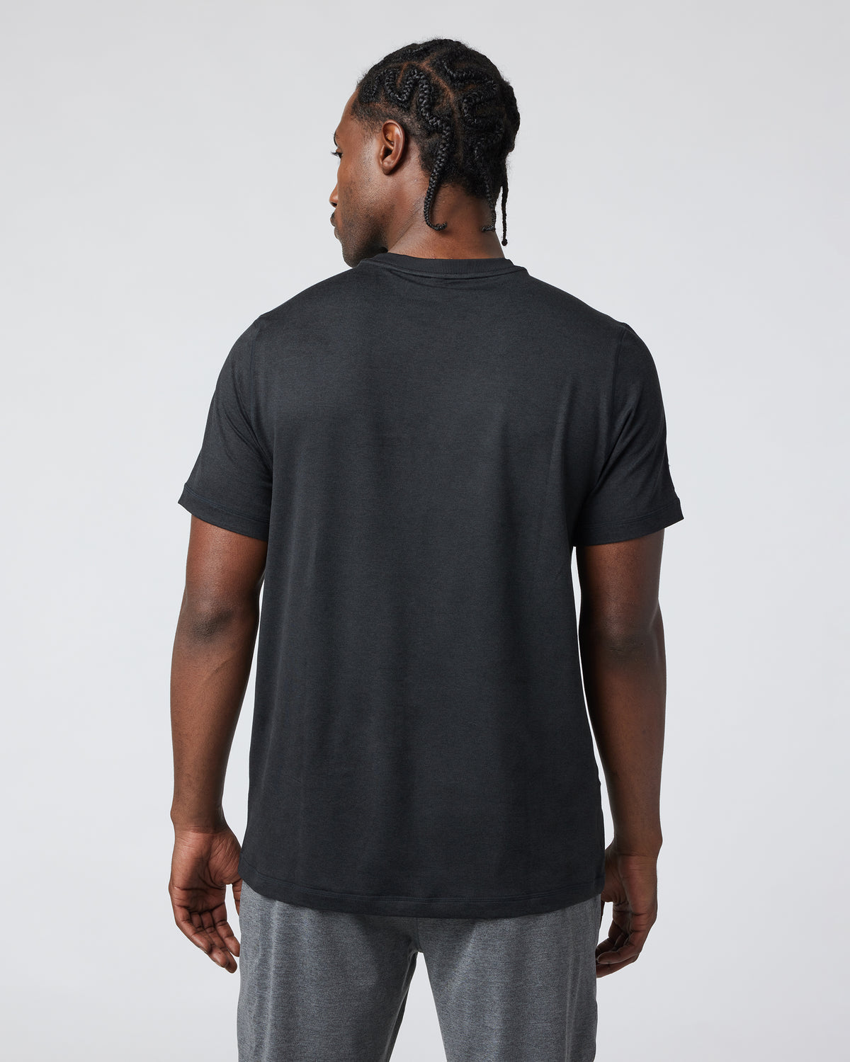 Short Sleeve Ponto Performance Tee Black Heather - Image 3