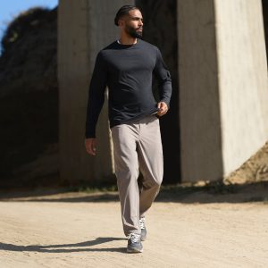 Long Sleeve Ponto Performance Tee Black Heather