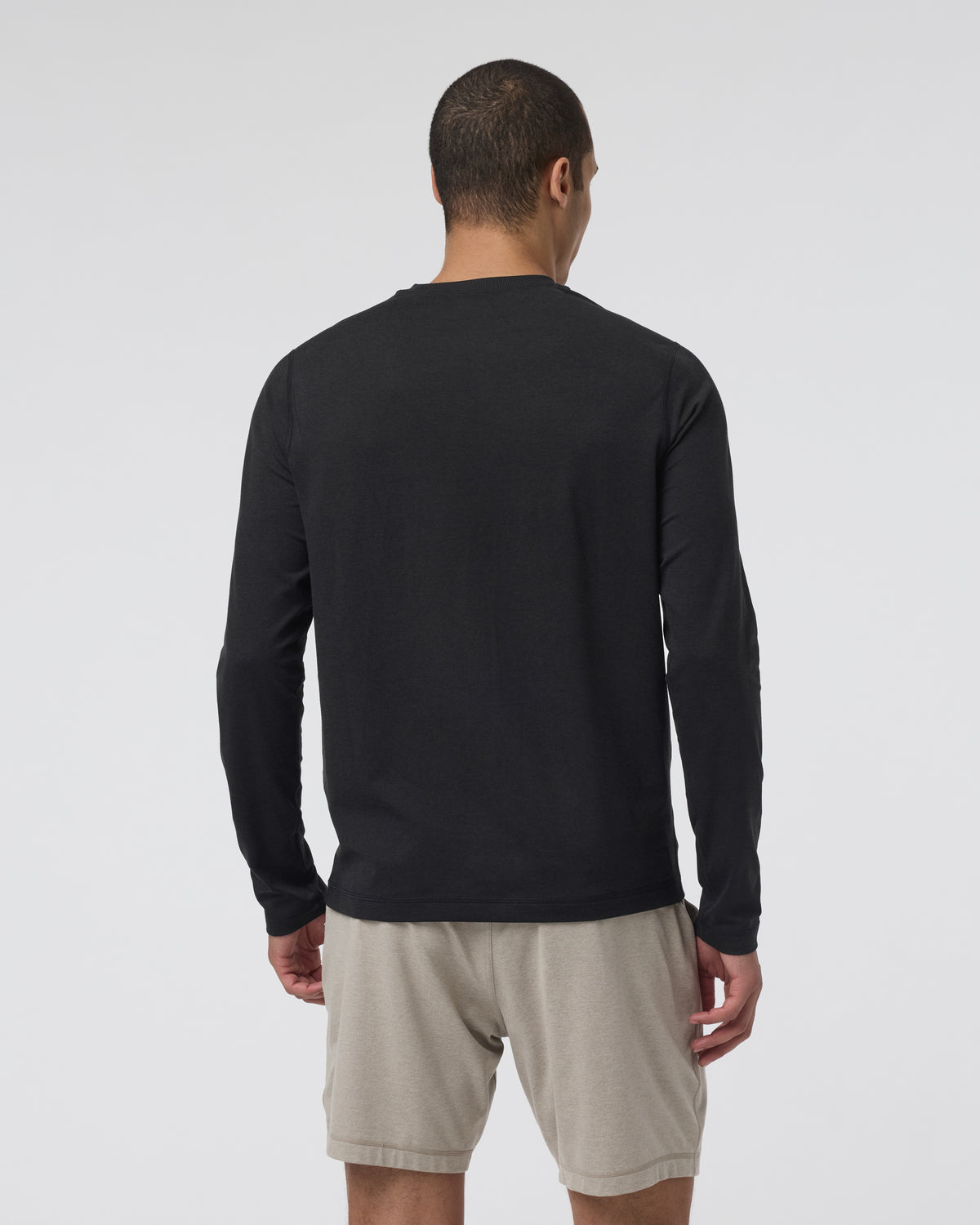 Long Sleeve Ponto Performance Tee Black Heather - Image 4