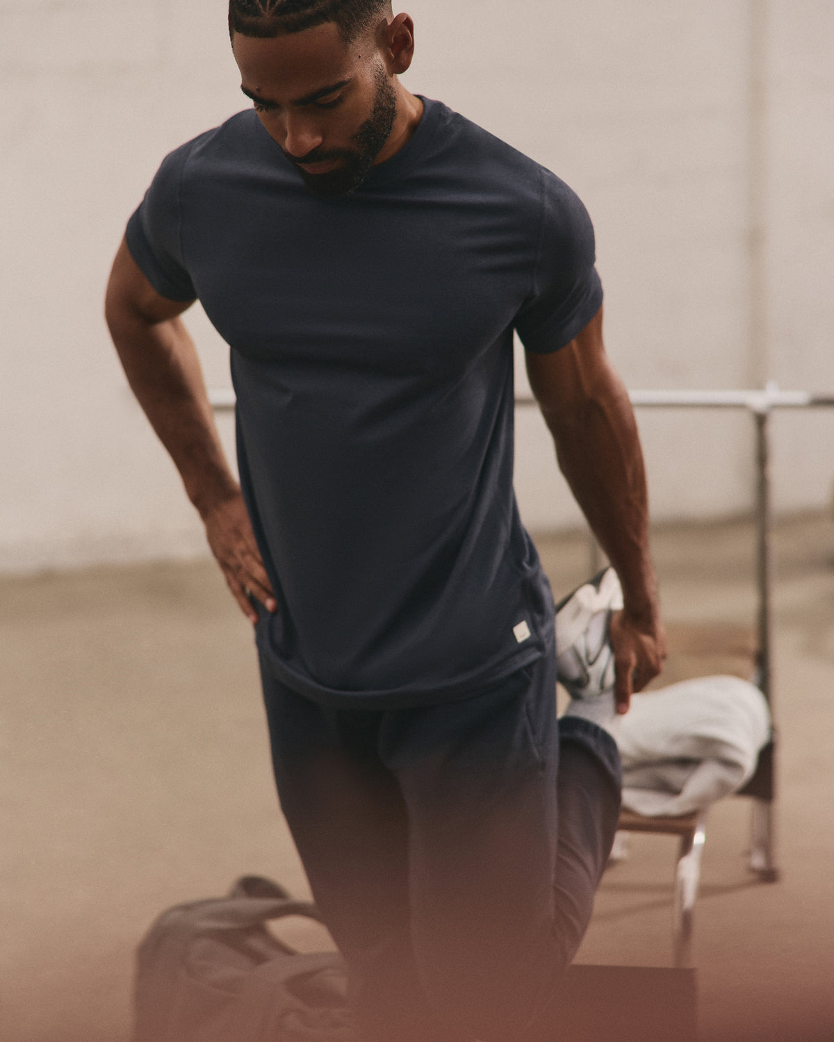 Short Sleeve Ponto Tee - Relaxed Fit Midnight Heather