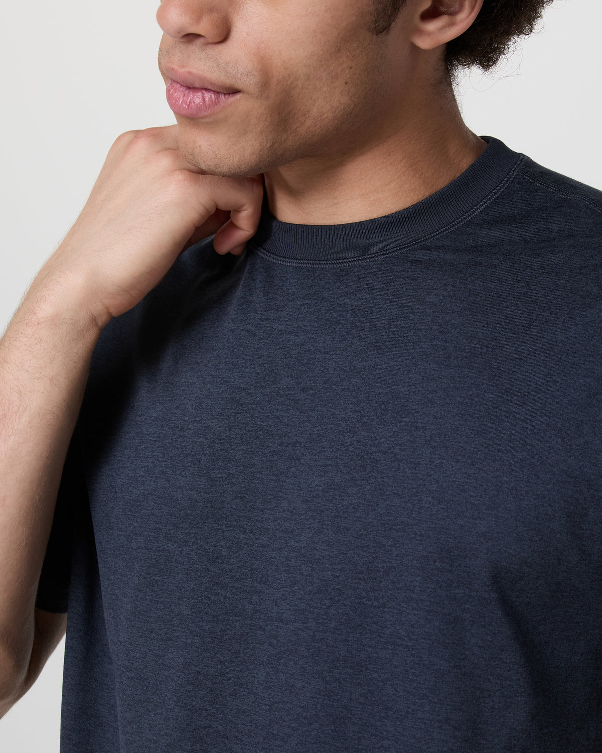 Short Sleeve Ponto Tee - Relaxed Fit Midnight Heather - Image 2