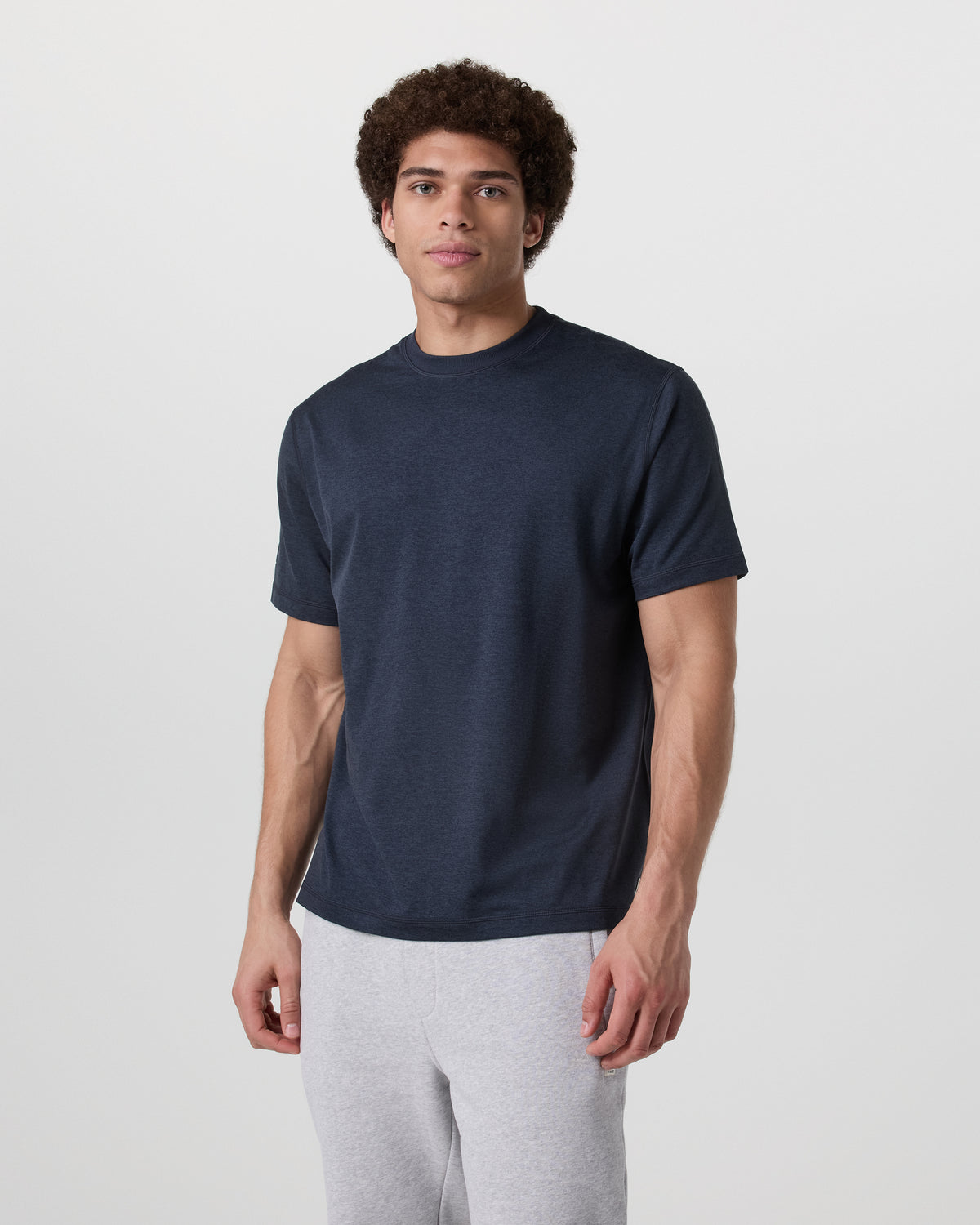 Short Sleeve Ponto Tee - Relaxed Fit Midnight Heather - Image 5