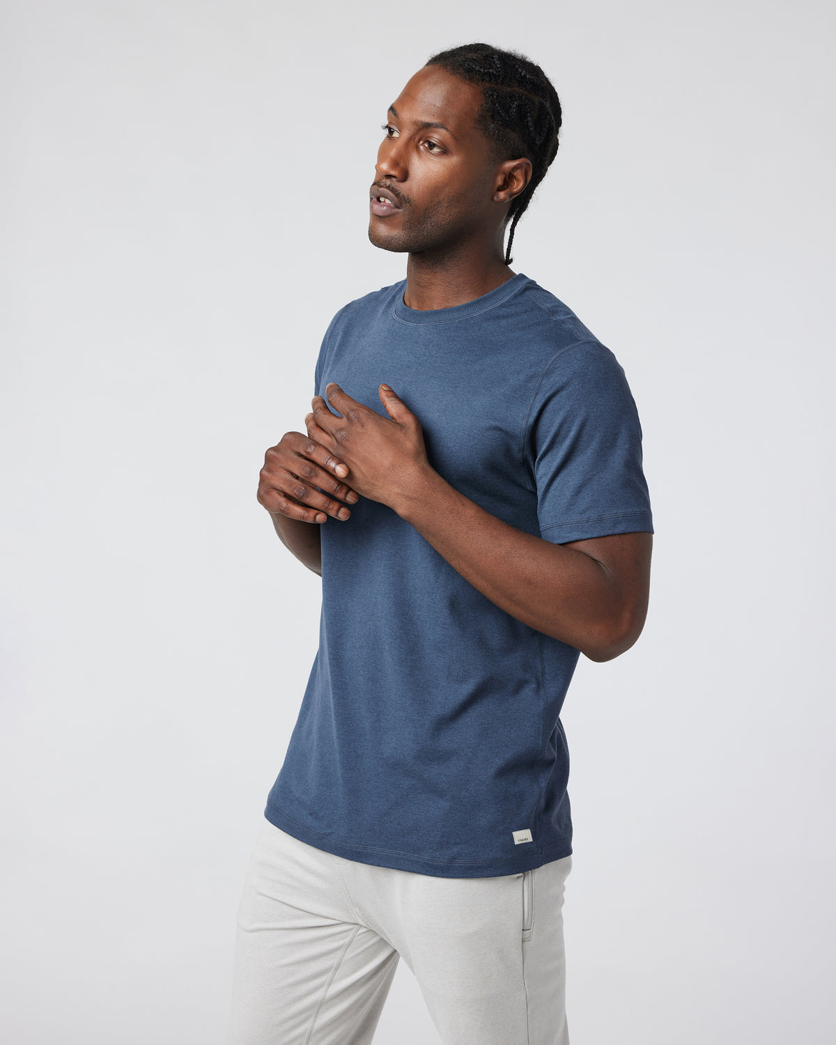 Short Sleeve Ponto Performance Tee Azure Heather