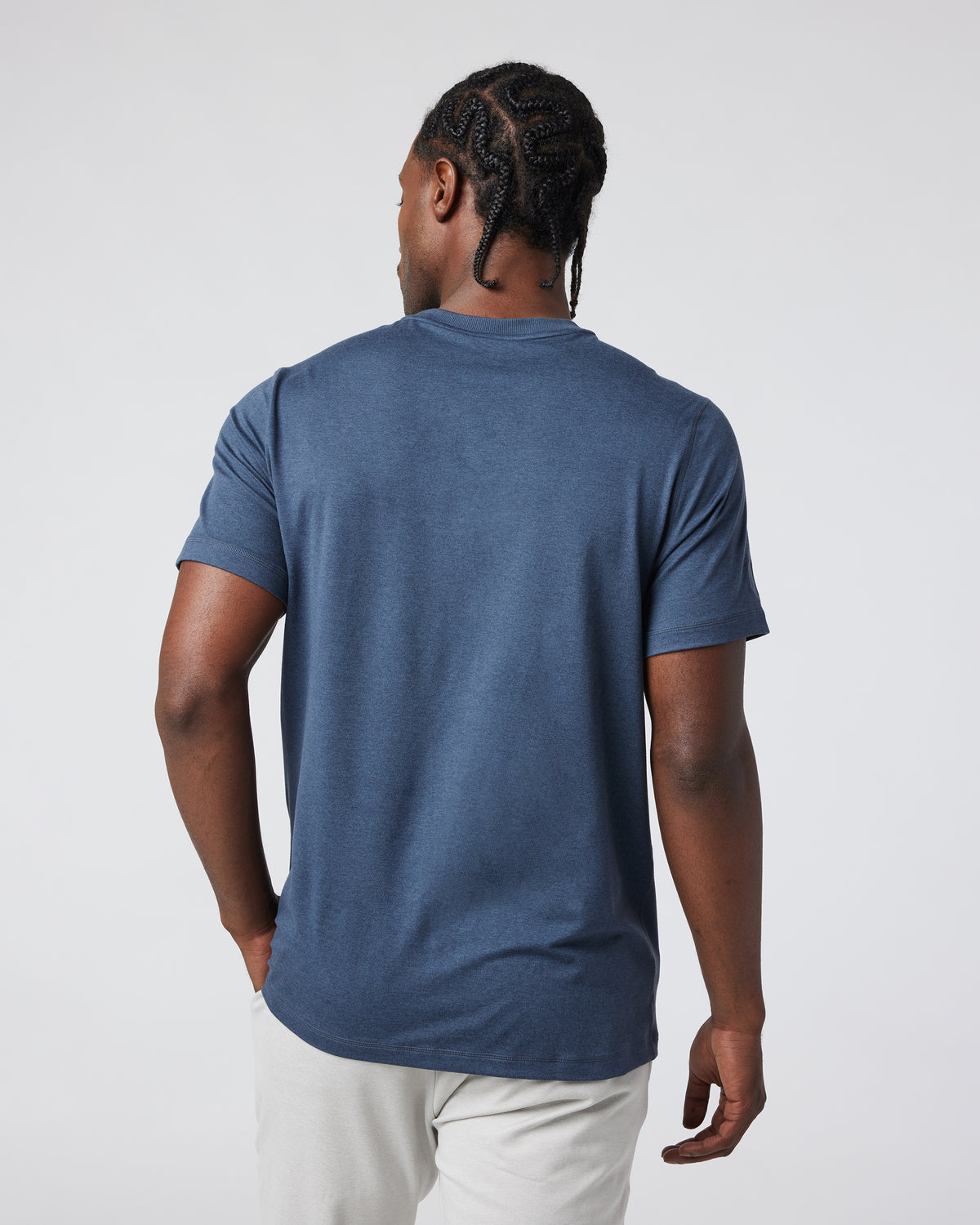 Short Sleeve Ponto Performance Tee Azure Heather - Image 2