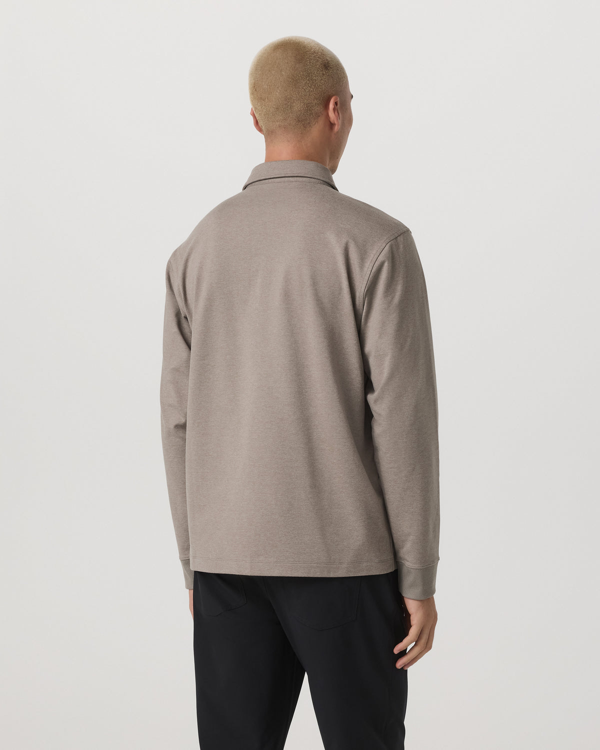 Men's Long Sleeve Coronado Rugby Walnut Heather - Image 3