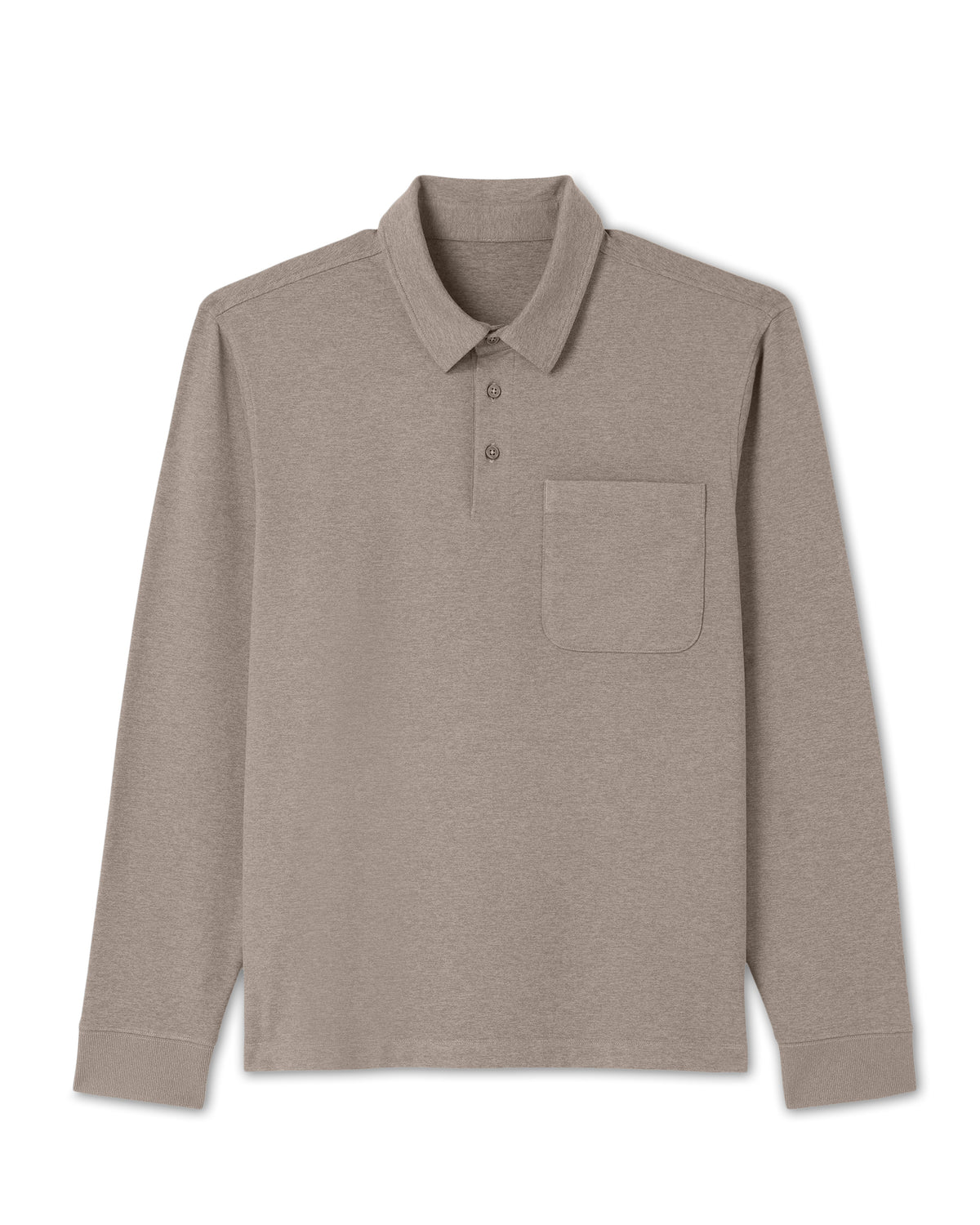 Men's Long Sleeve Coronado Rugby Walnut Heather - Image 6