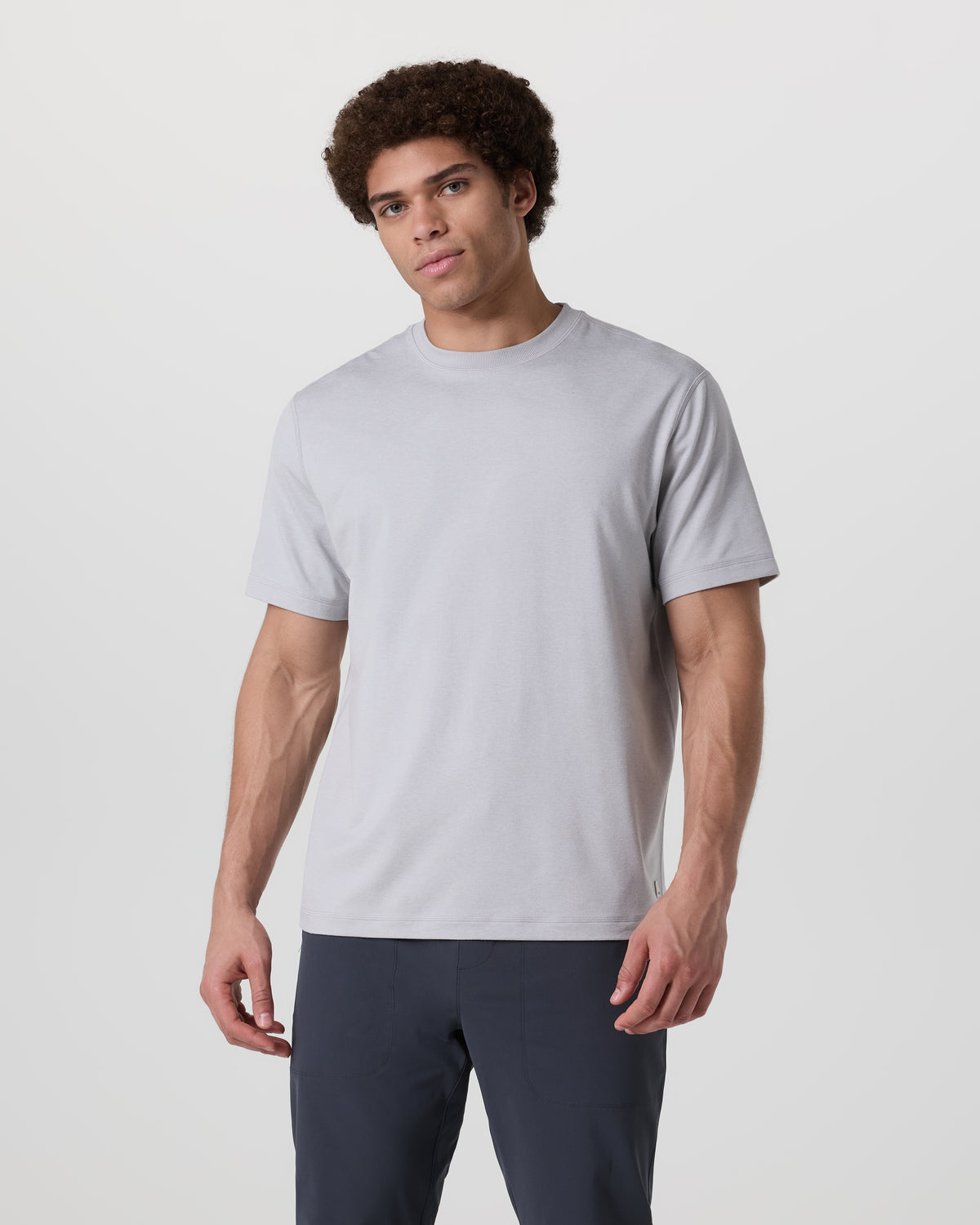 Short Sleeve Ponto Tee - Relaxed Fit Frost Grey Heather - Image 2