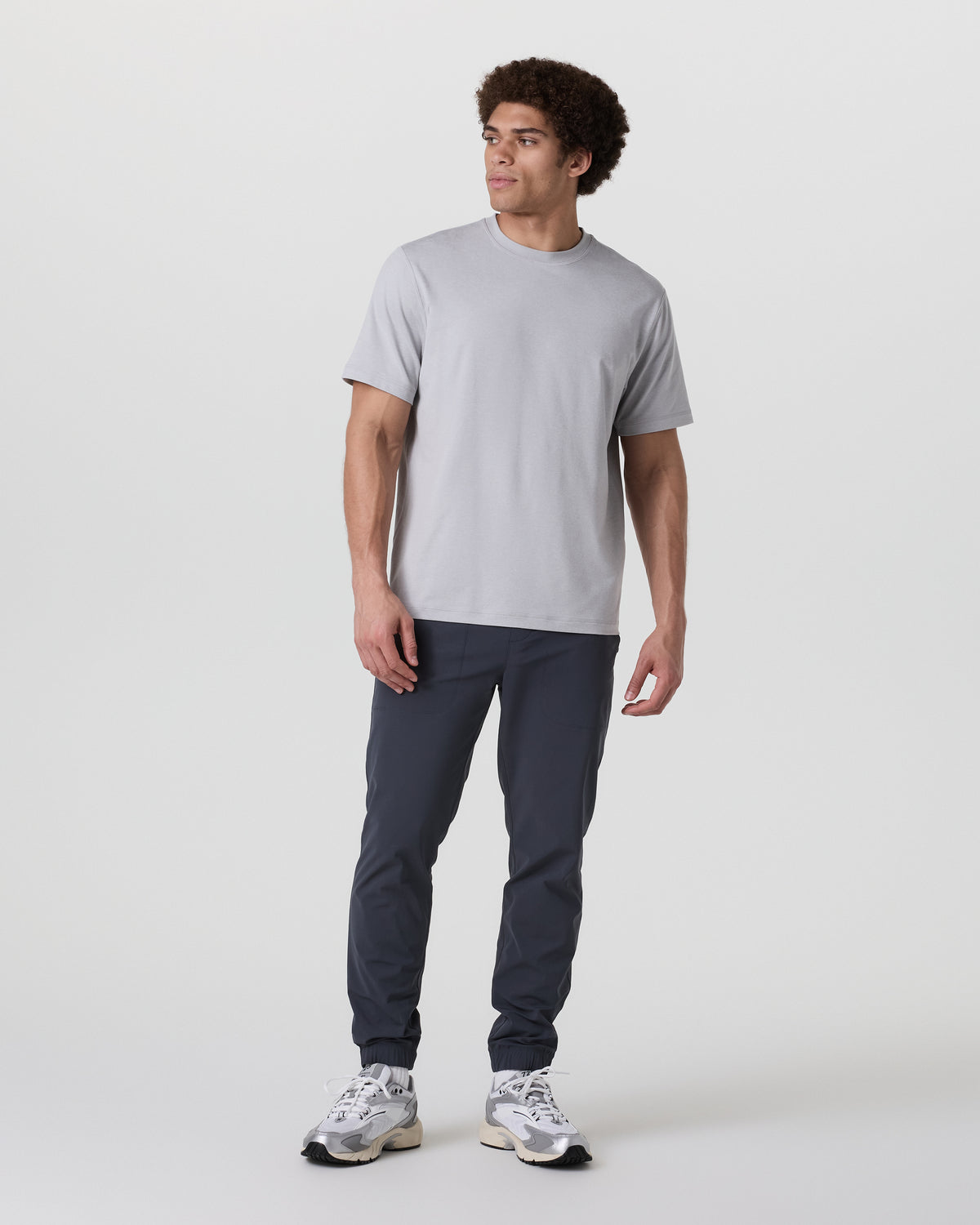 Short Sleeve Ponto Tee - Relaxed Fit Frost Grey Heather - Image 3
