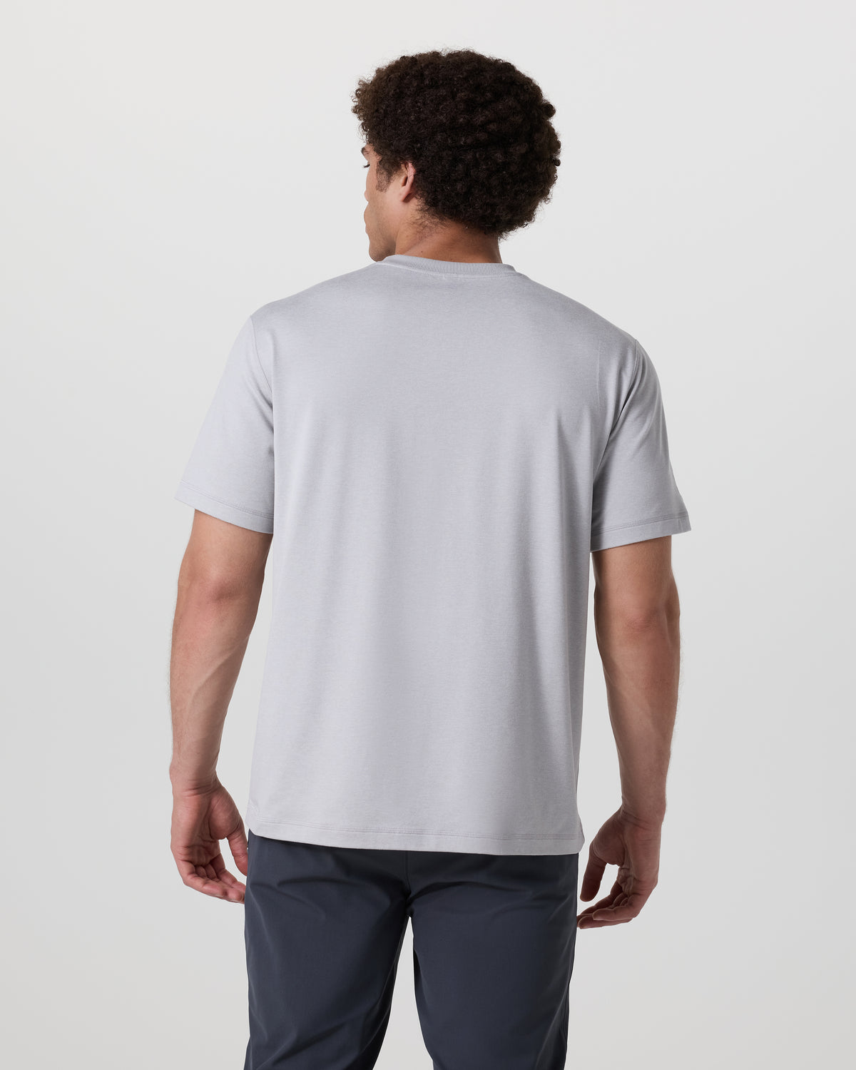 Short Sleeve Ponto Tee - Relaxed Fit Frost Grey Heather - Image 4