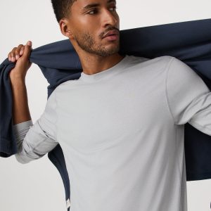 Long Sleeve Ponto Performance Tee Frost Grey Heather